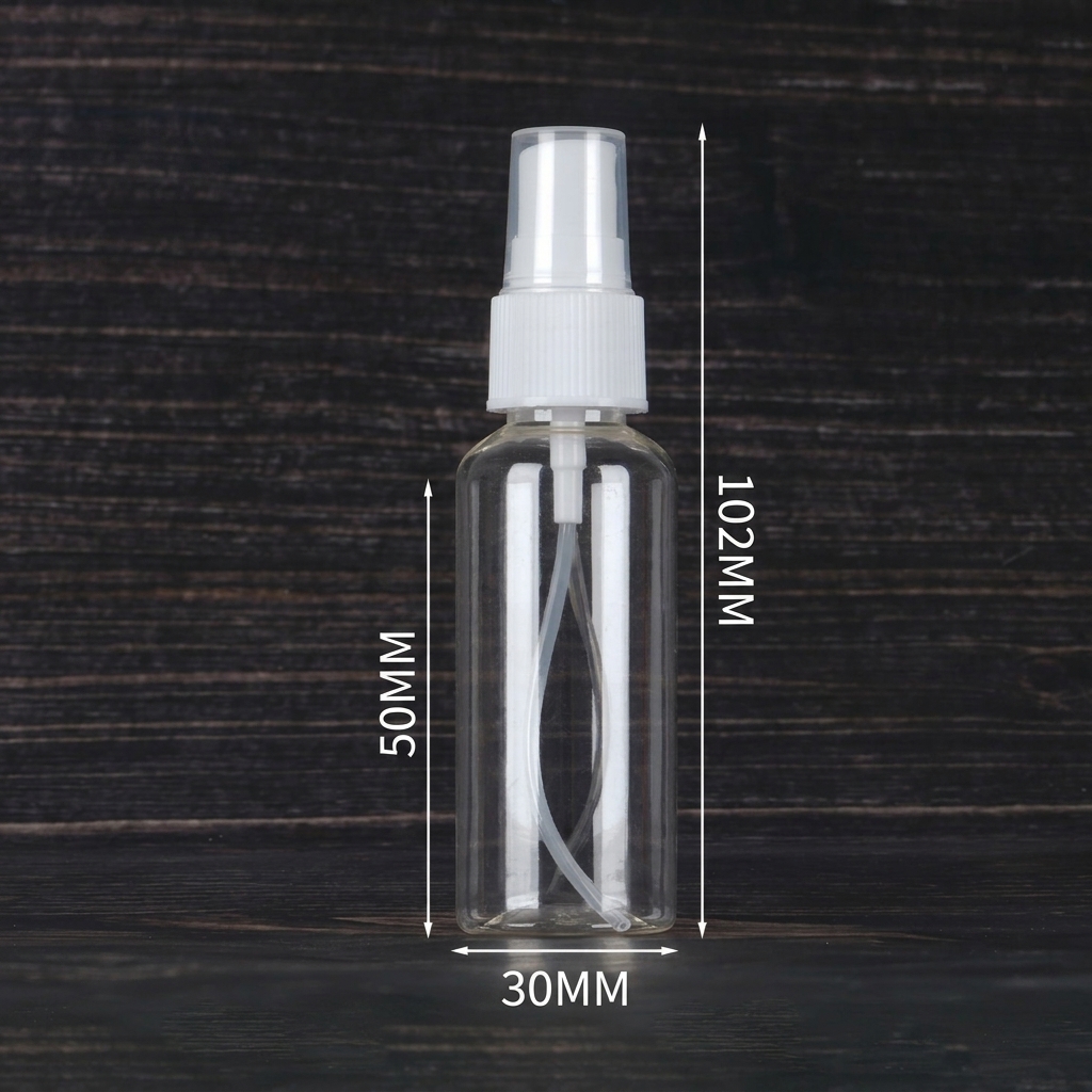 스프레이공병제작 투명PET 30ml 전체샷 뷰티브랜드 판촉물
